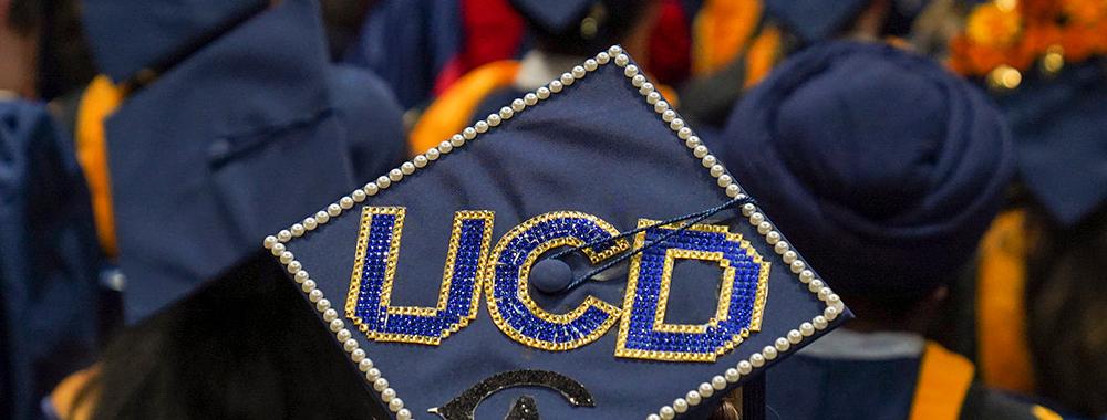 Graduation cap at UC Davis Commencement