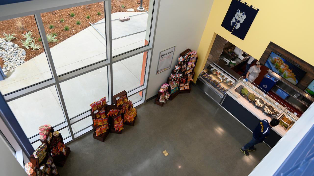 An aerial shot of Latitude Market