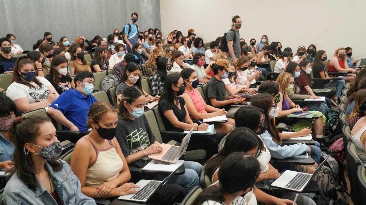 First day classroom, fall 2021