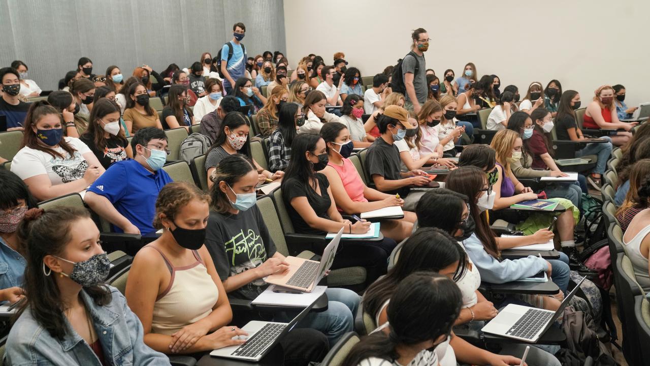 First day classroom, fall 2021