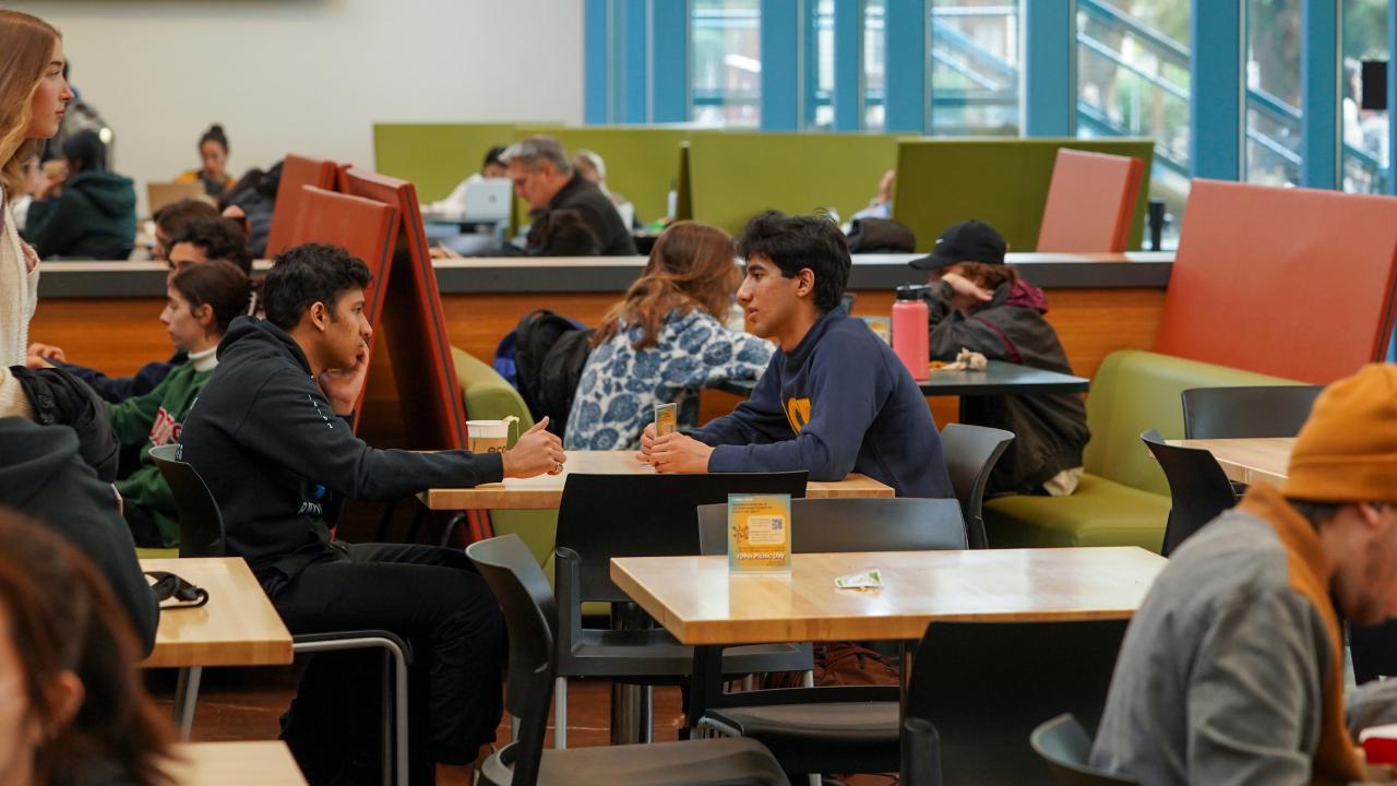 Students seated in CoHo