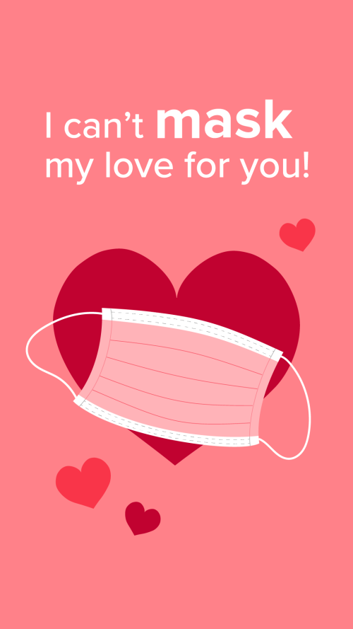 Valentine's Day mask card