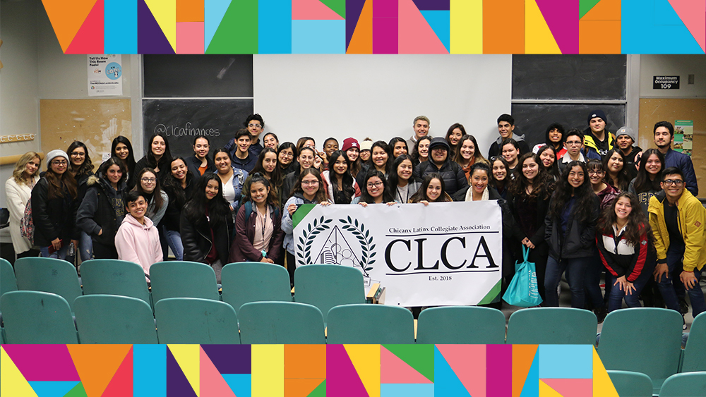 Group photo of Chicanx Latinx Collegiate Association
