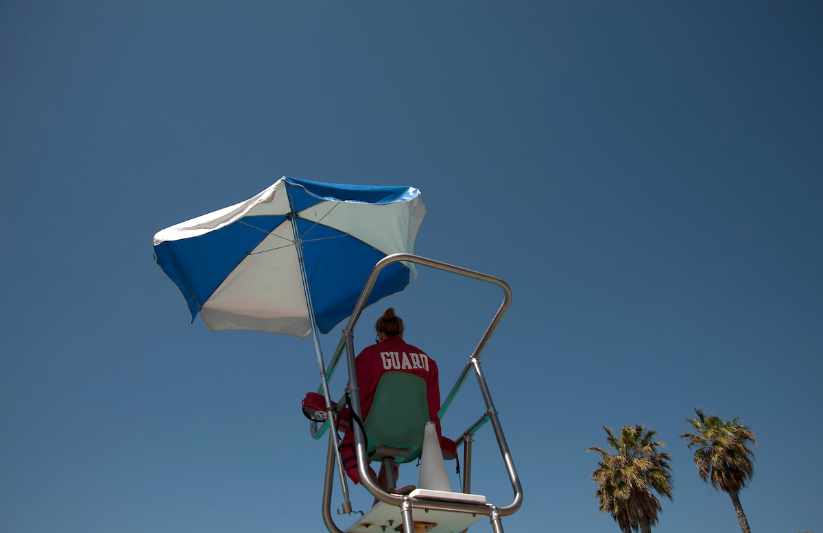 A lifeguard on duty at the Rec Pool