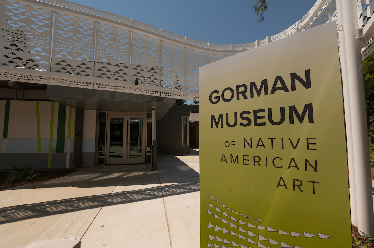 The front sign of the Gorman Museum of Native American Art