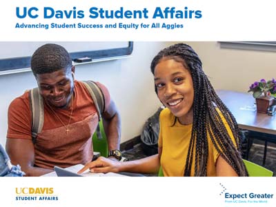 Student Affairs Case for Support cover image - two students looking at camera