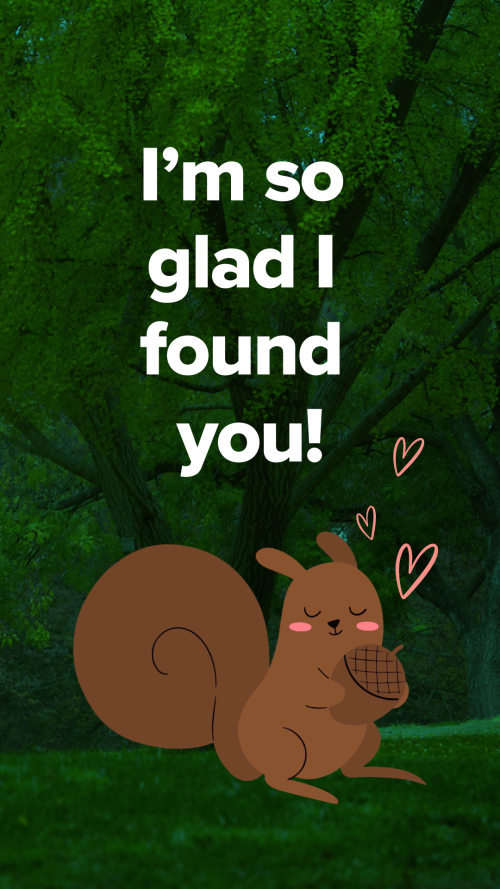 Valentine's Day squirrel card