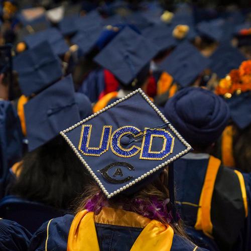 Graduation cap at UC Davis Commencement
