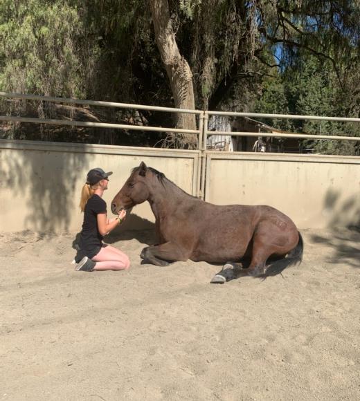 Sarah Walter and her horse, Opie